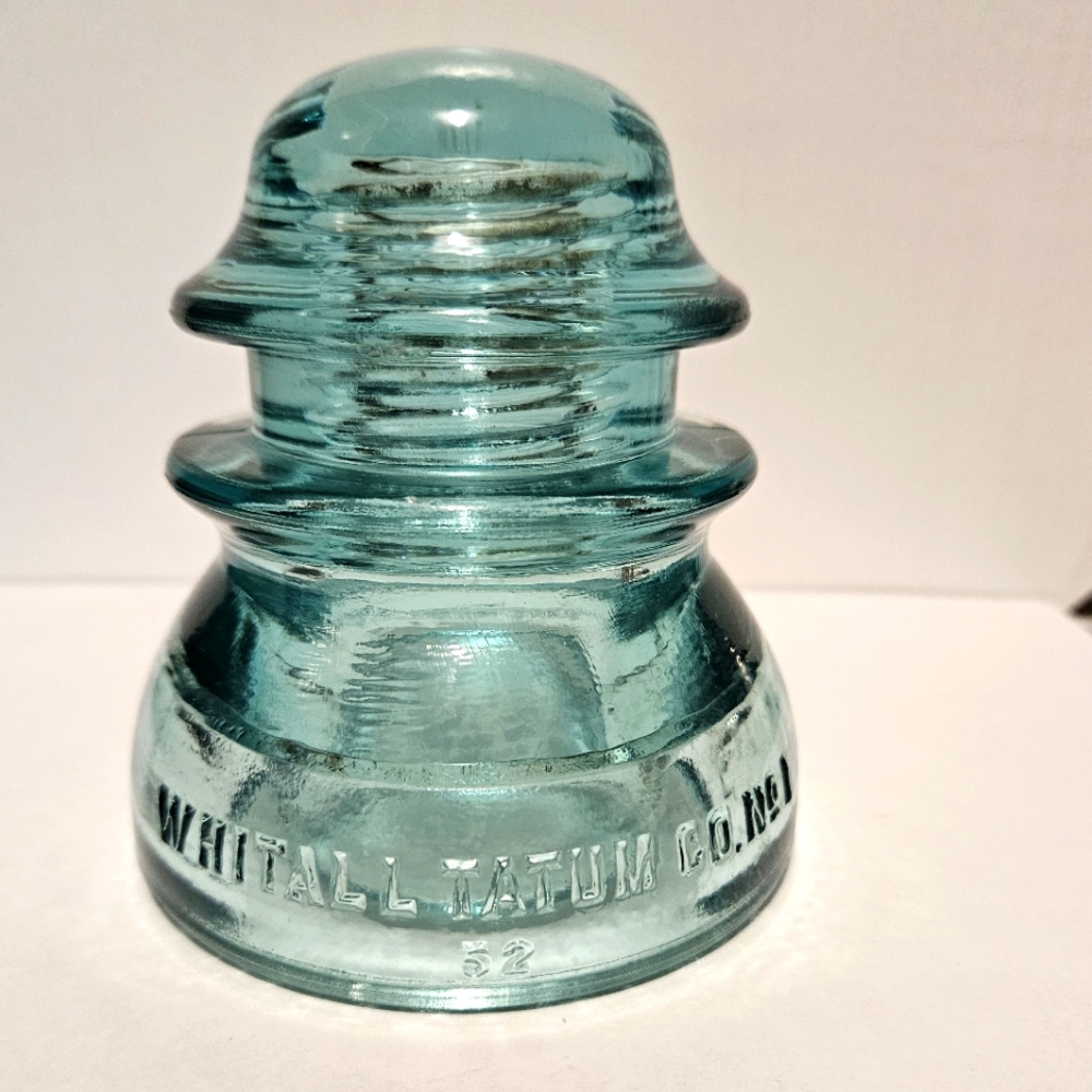 Whitall Tatum Co.#1 52 Blue Glass Insulator
